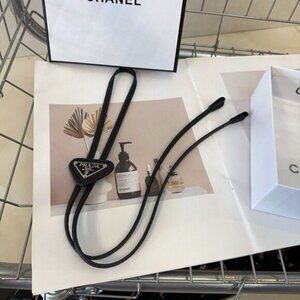 Prada Saffiano Leather Bolo Tie Unisex